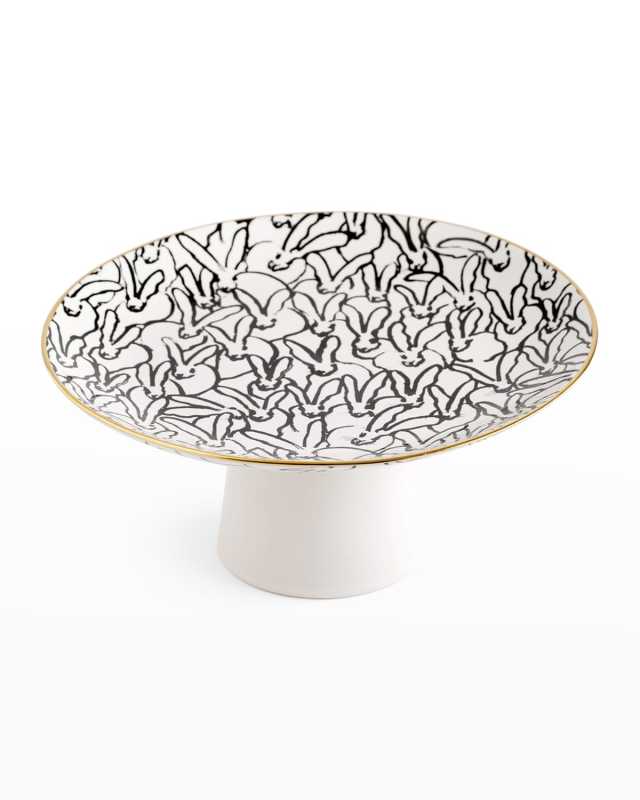 Rabbit Run Dessert Stand with Gold Rim